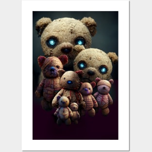 8 Teddy bears watching Posters and Art